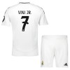 Camisolas Real Madrid Vini JR 7 Criança 1º Equipamento Principal 2024-25 Manga Curta